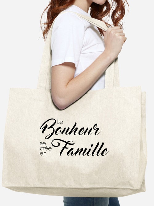 Grote shopper LE BONHEUR SE CRÉE EN FAMILLE - Kiabi Grote shopper LE BONHEUR SE CRÉE EN FAMILLE - Kiabi