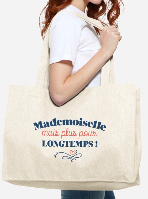 Grote shopper MADEMOISELLE MAIS PLUS POUR LONGTEMPS - Kiabi Grote shopper MADEMOISELLE MAIS PLUS POUR LONGTEMPS - Kiabi