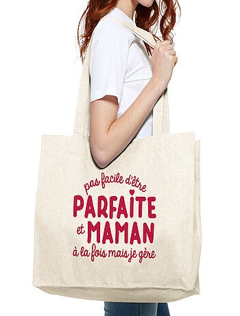 Grote shopper PAS FACILE D'ÊTRE PARFAITE ET MAMAN À LA FOIS MAIS JE GÈRE