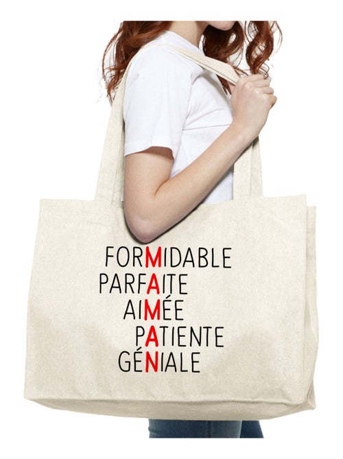 Grote shopper SCRABBLE MAMAN - Kiabi Grote shopper SCRABBLE MAMAN - Kiabi