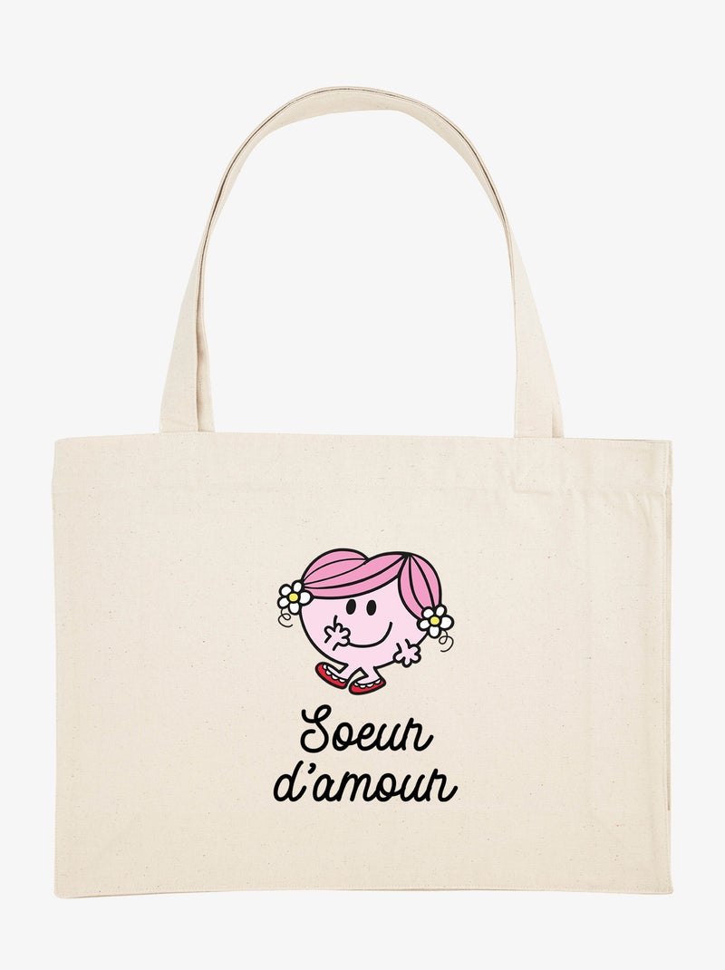 Grote shopper SOEUR D AMOUR COEUR Beige - Kiabi