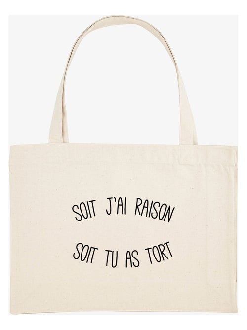 Grote shopper SOIT J'AI RAISON SOIT TU AS TORT - Kiabi Grote shopper SOIT J'AI RAISON SOIT TU AS TORT - Kiabi