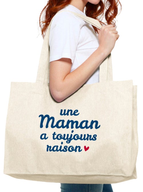 Grote shopper UNE MAMAN A TOUJOURS RAISON WAF - Kiabi Grote shopper UNE MAMAN A TOUJOURS RAISON WAF - Kiabi
