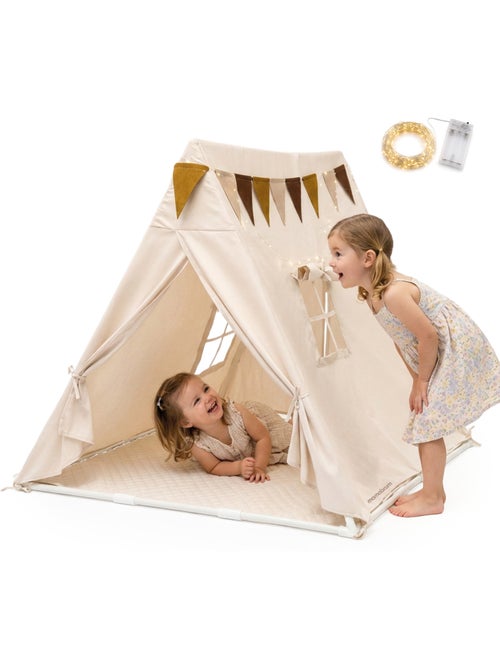 Grote speeltent tipi kinderen 110x110x120cm met led mamabrum - Kiabi