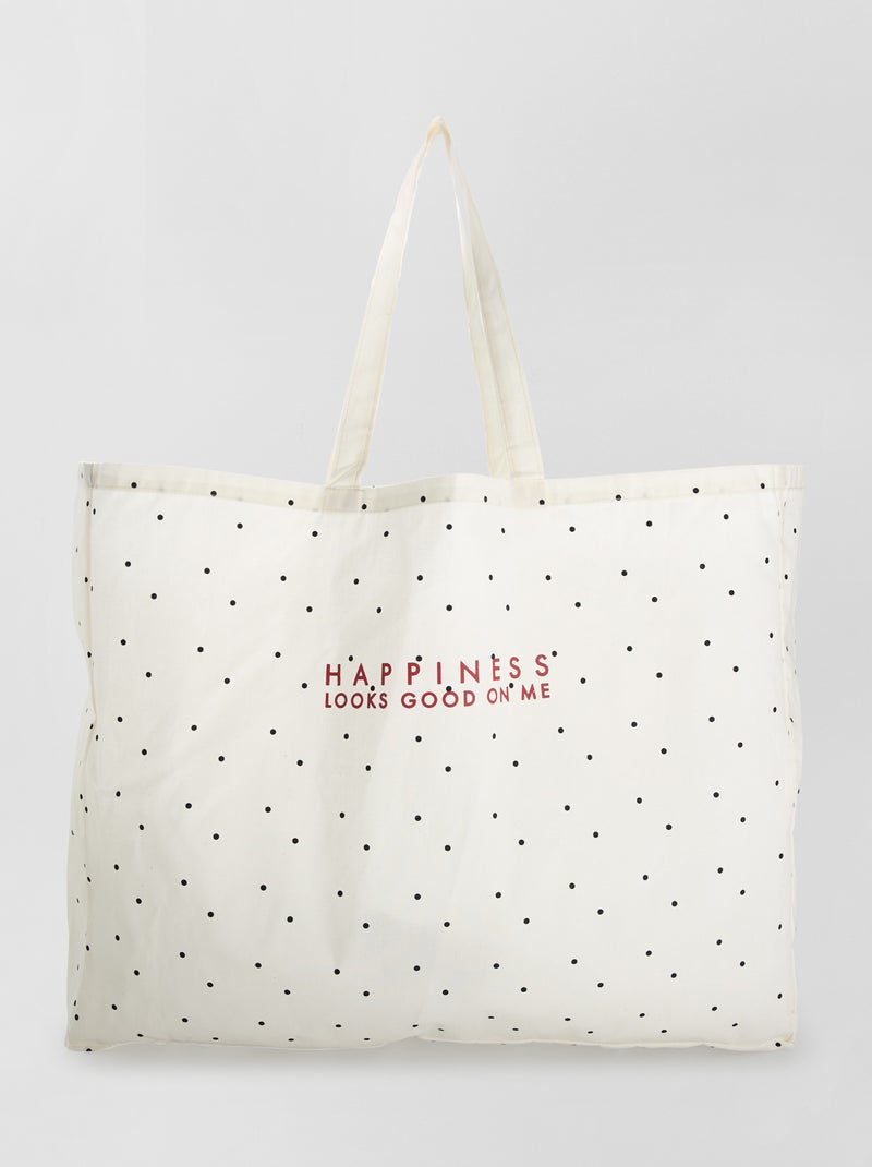 Grote totebag WIT - Kiabi