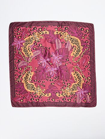 Grote vierkante foulard met motieven