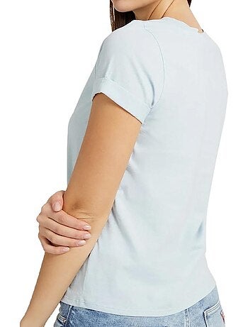 Guess 1981 dames t-shirt lichtblauw