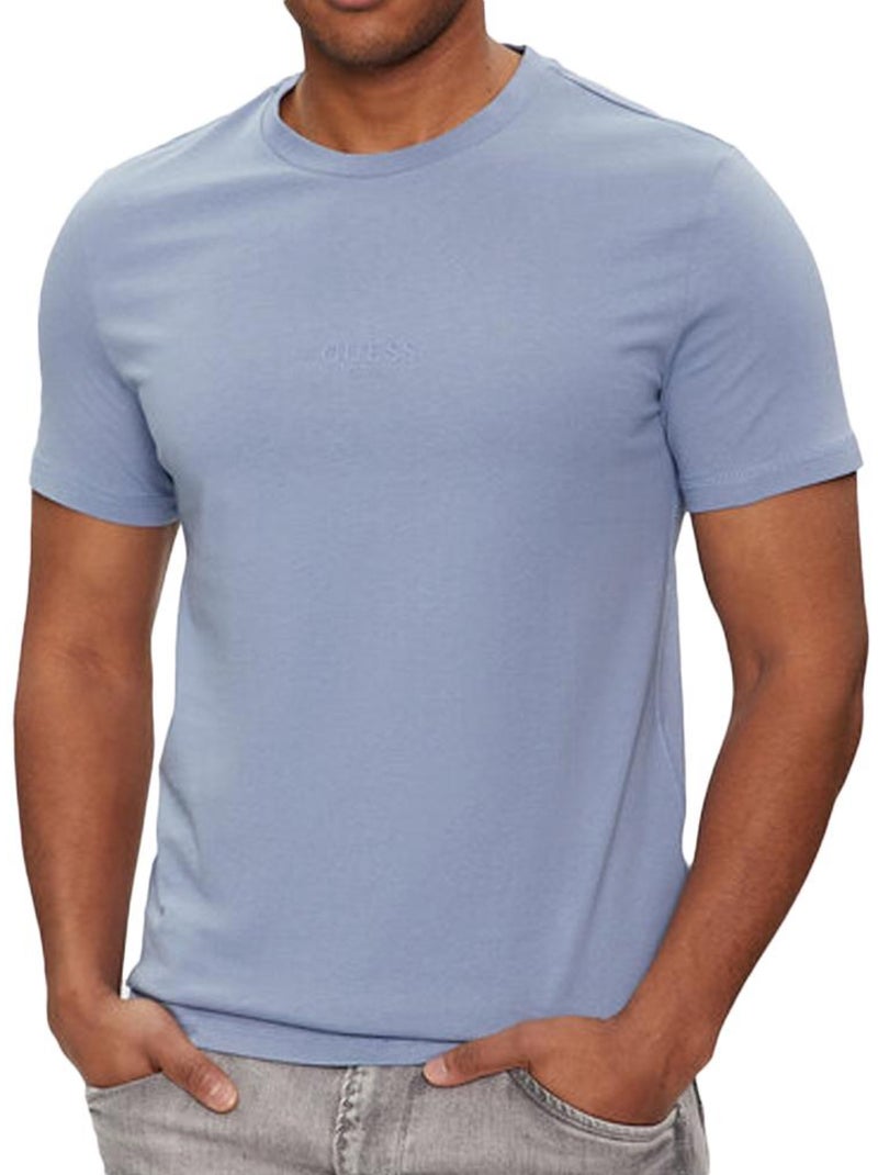 Guess aidy lichtblauw t-shirt voor heren Blauw - Kiabi