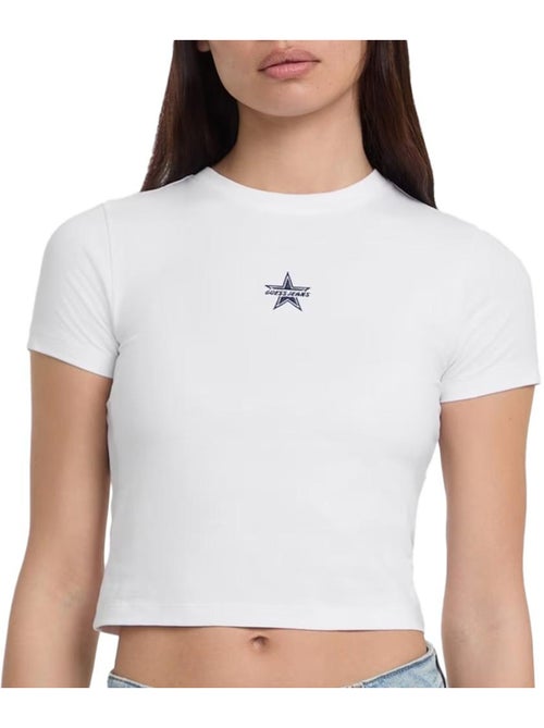 Guess baby emb st wit t-shirt voor dames - Kiabi
