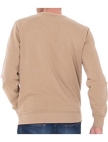 Guess beige geborduurde heren sweatshirt