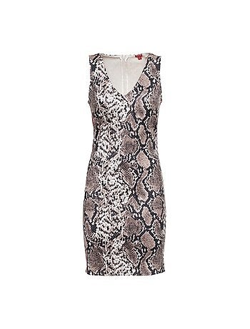 Guess bonnie dames jurk met patroon - beige