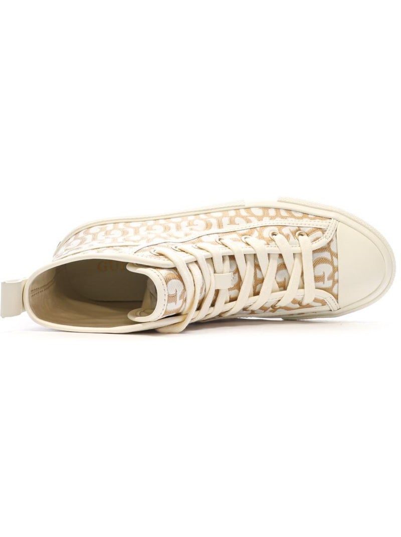 Guess Colyn Dames Sneakers Wit/Bruin Cappuccinobruin - Kiabi
