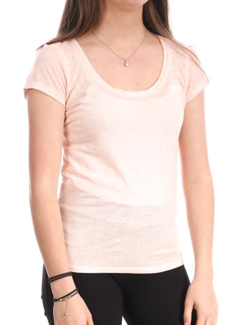 Guess dames t-shirt met roze scriptopdruk - Kiabi Guess dames t-shirt met roze scriptopdruk - Kiabi