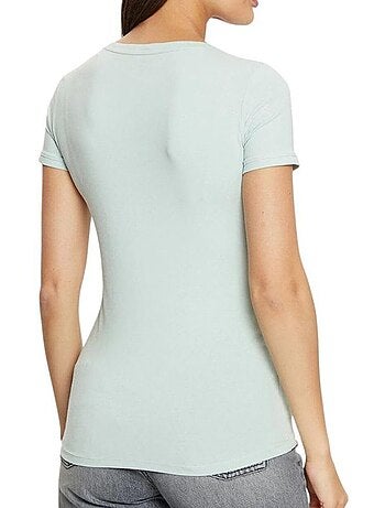 Guess dames t-shirt mini driehoek turkoois