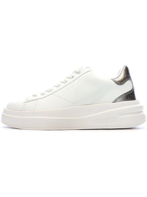 Guess Elbina Dames Sneakers Wit/Zilver - Kiabi Guess Elbina Dames Sneakers Wit/Zilver - Kiabi