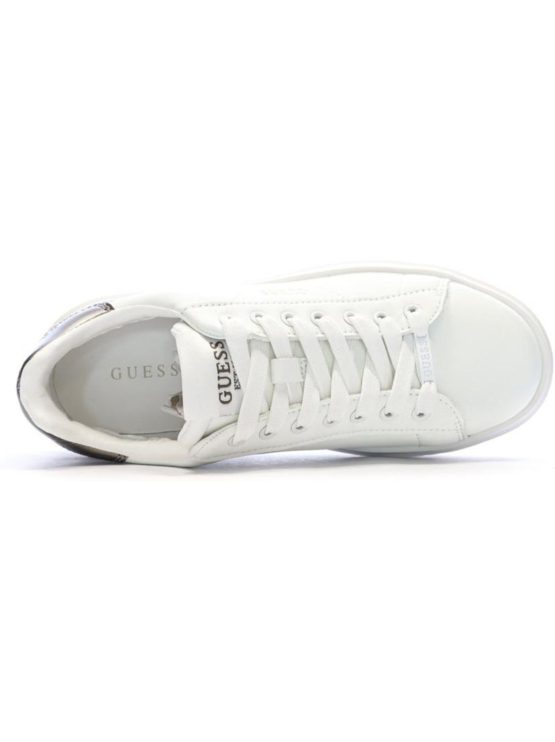 Guess Elbina Dames Sneakers Wit/Zilver Wit - Kiabi