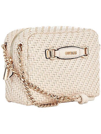 Guess francy camera crossbody tas beige voor dames