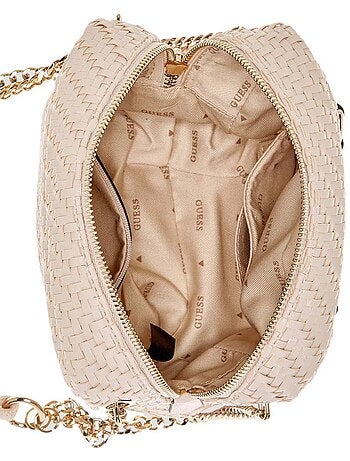 Guess francy camera crossbody tas beige voor dames