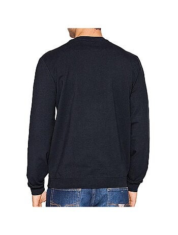 Guess heren sweatshirt met driehoekig logo - marineblauw