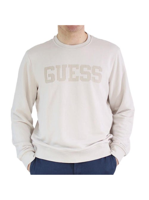 Guess heren beige fleece trui - Kiabi