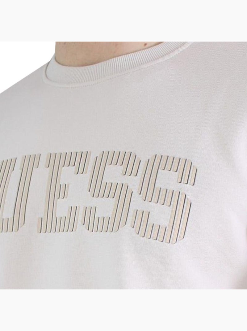 Guess heren beige fleece trui Beige - Kiabi