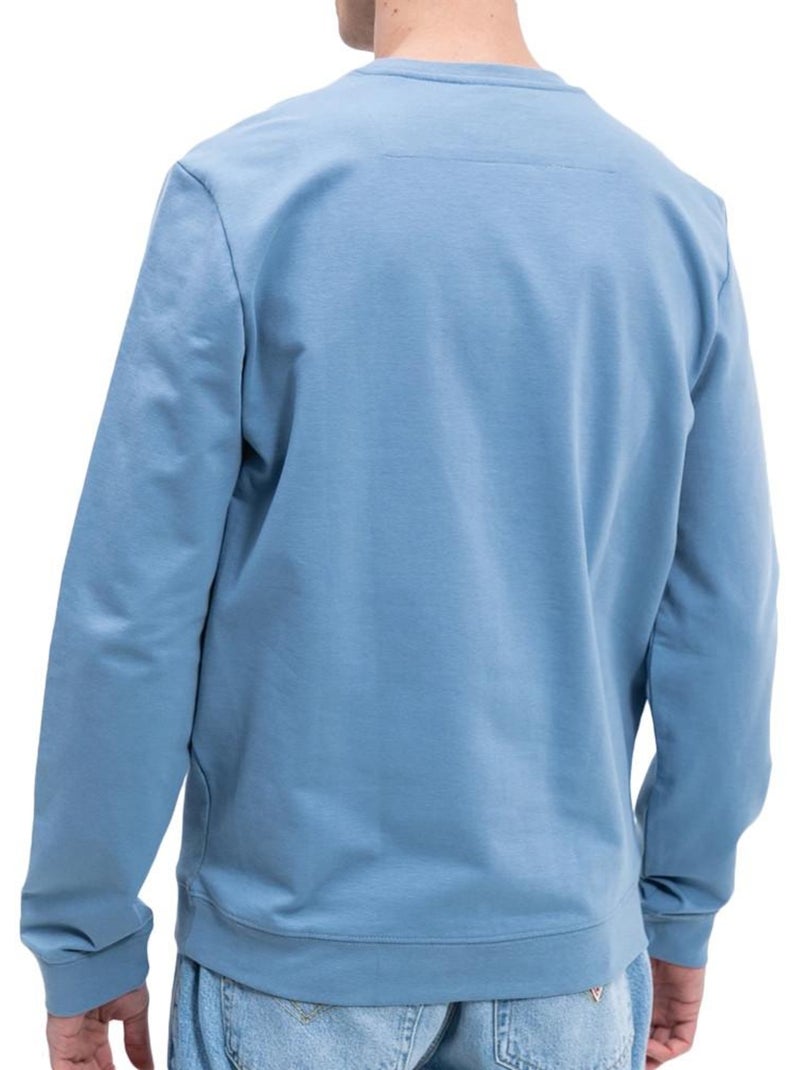 Guess heren blauwe sweatshirt met driehoek logo Lichtblauw - Kiabi
