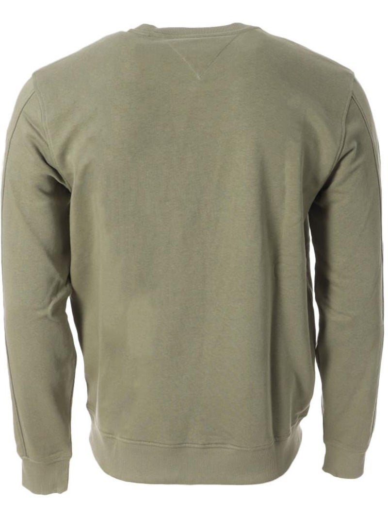 Guess heren kaki fleece trui Licht kakigroen - Kiabi