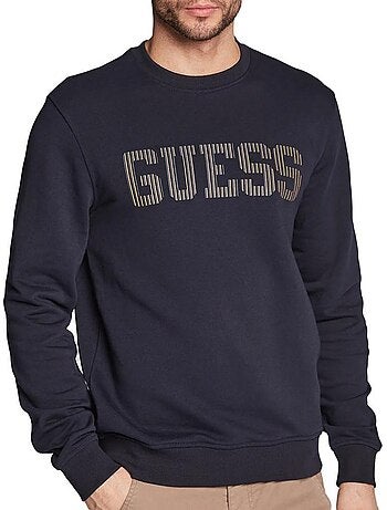 Guess heren kaki fleece trui