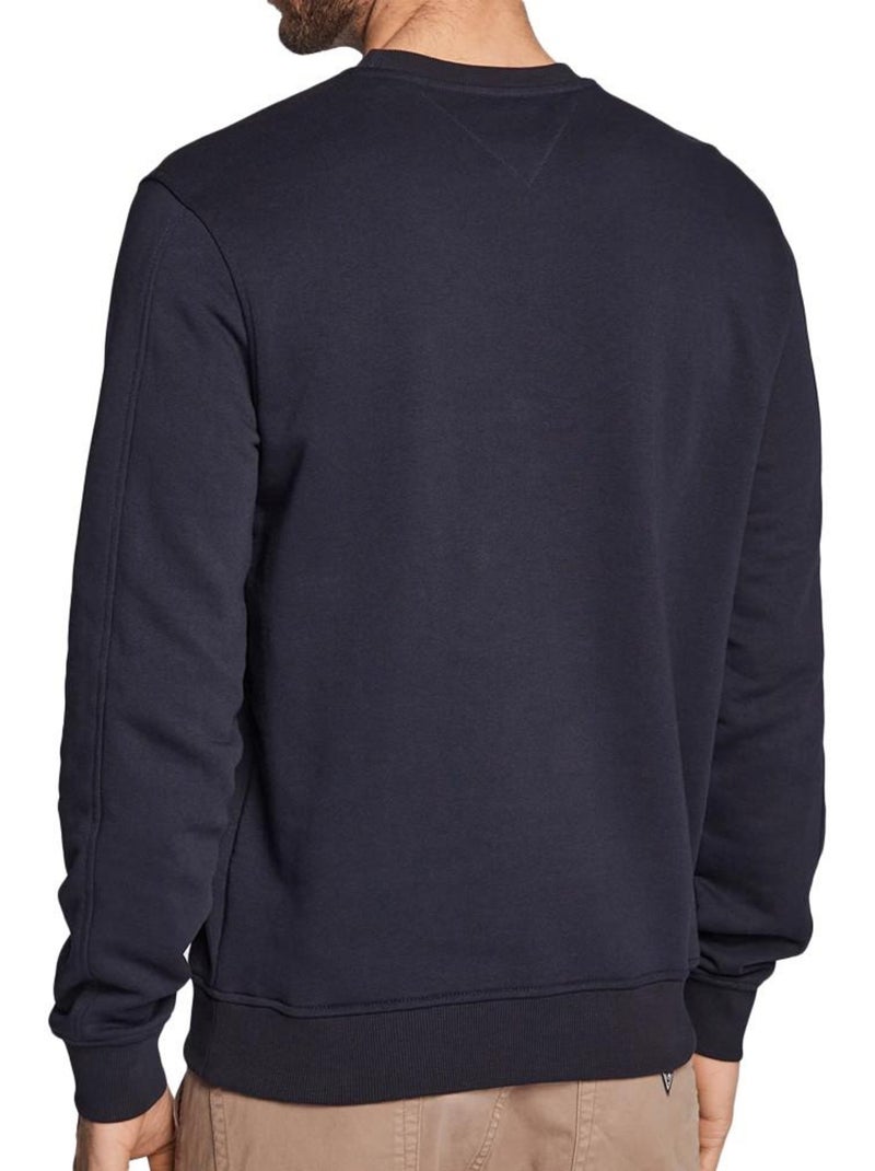 Guess heren sweatshirt marineblauw fleece Marineblauw - Kiabi
