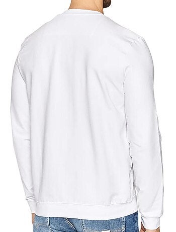 Guess heren sweatshirt met driehoekig logo - marineblauw