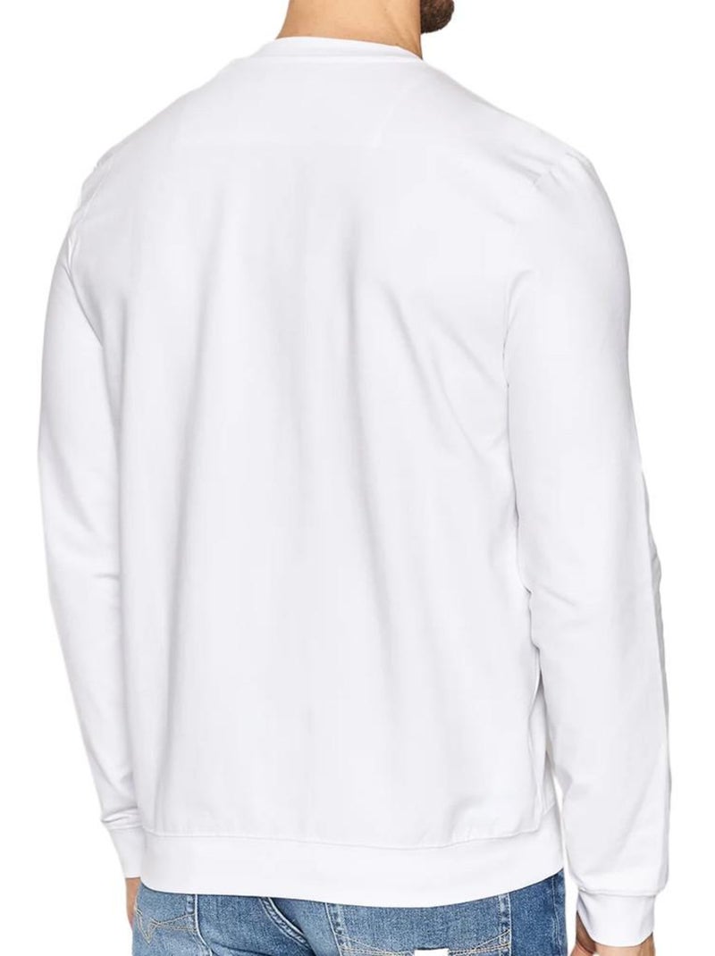 Guess heren sweatshirt met driehoek logo wit Wit - Kiabi