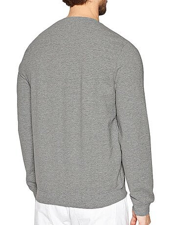 Guess heren sweatshirt met driehoekig logo - marineblauw