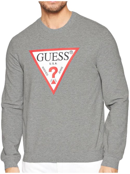 Guess heren sweatshirt met driehoekig logo - grijs - Kiabi Guess heren sweatshirt met driehoekig logo - grijs - Kiabi