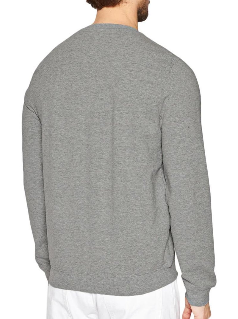 Guess heren sweatshirt met driehoekig logo - grijs Zilvergrijs - Kiabi