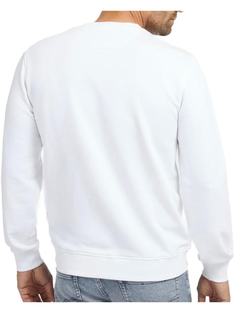 Guess heren sweatshirt wit geborduurd Wit - Kiabi