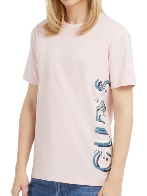 Guess heren t-shirt met verticale roosprint - Kiabi Guess heren t-shirt met verticale roosprint - Kiabi