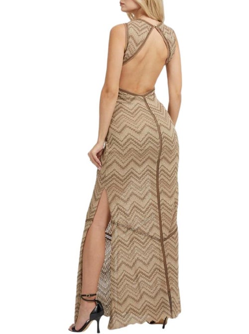Guess janet bruine jurk voor dames - Kiabi