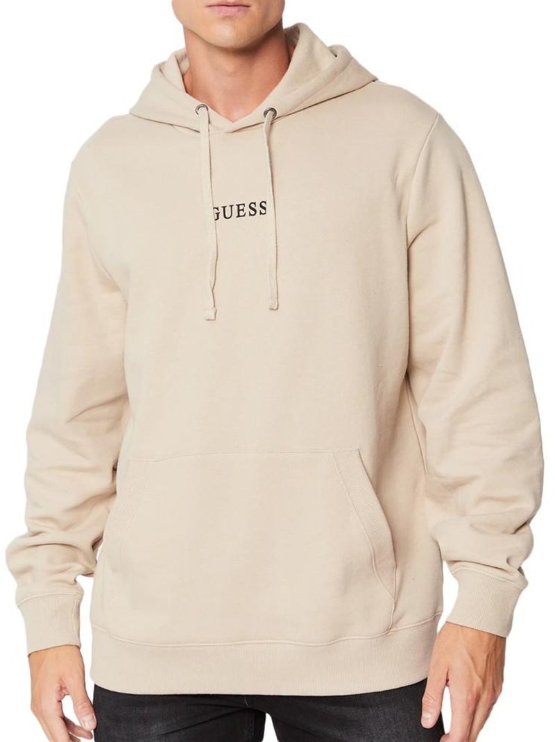 Guess roy heren hoodie beige - comfortabele trui met capuchon Beige - Kiabi