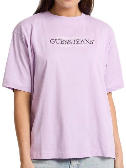 Guess t-shirt dames violet amerikaans - Kiabi Guess t-shirt dames violet amerikaans - Kiabi