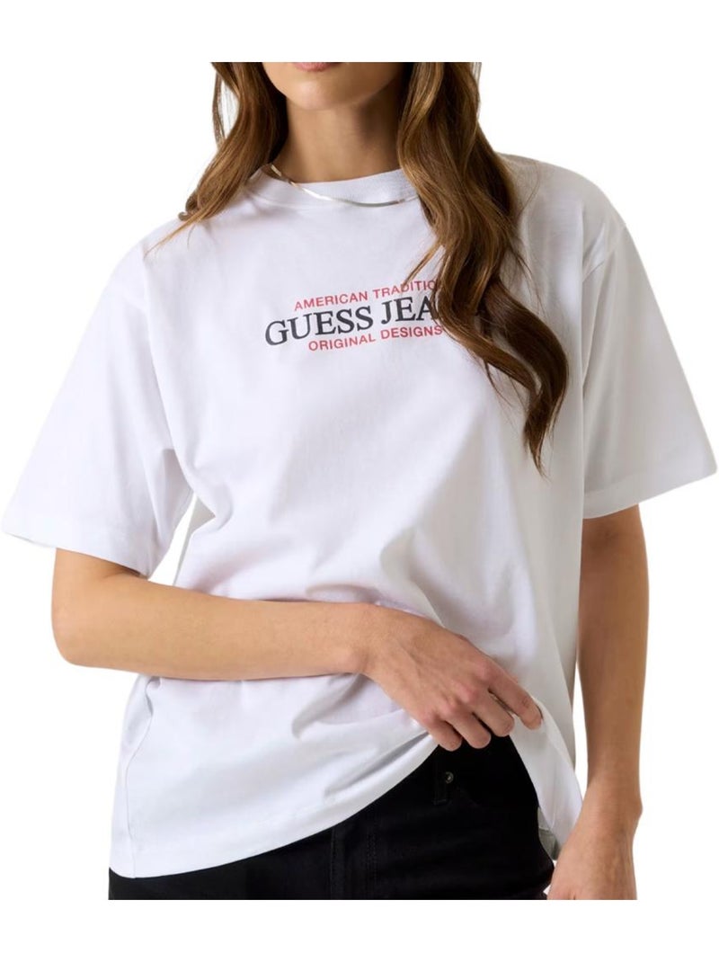 Guess t-shirt dames wit - american collectie Wit - Kiabi