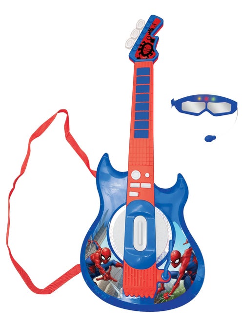 Guitare électronique lumineuse avec lunettes et micro spider-man - Kiabi Guitare électronique lumineuse avec lunettes et micro spider-man - Kiabi