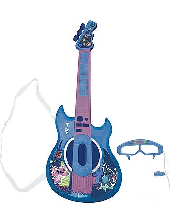 Guitare électronique lumineuse avec lunettes et micro stitch
