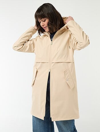 Gummy parka met capuchon