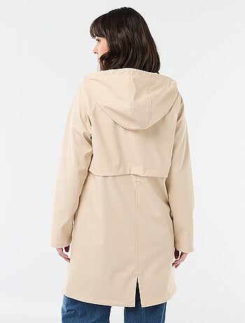 Gummy parka met capuchon