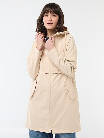Gummy parka met capuchon