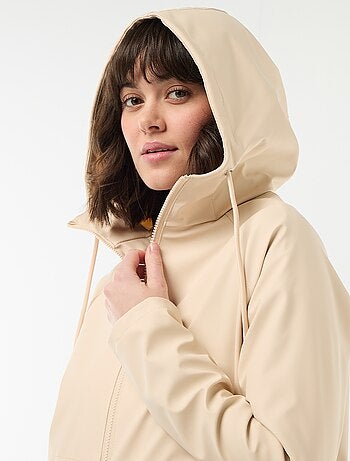 Gummy parka met capuchon