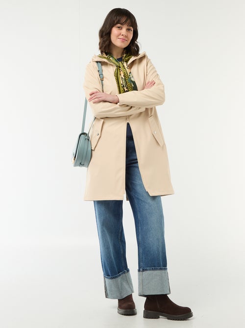 Gummy parka met capuchon - Kiabi