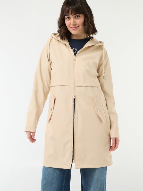 Gummy parka met capuchon - Kiabi