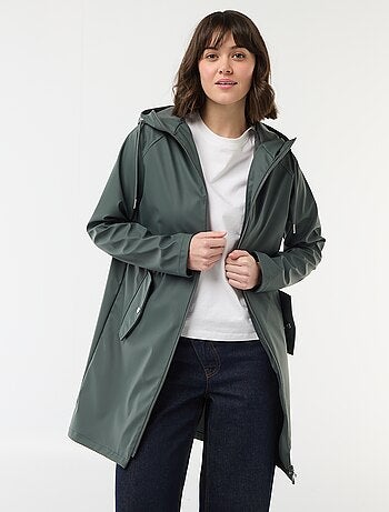 Gummy parka met capuchon