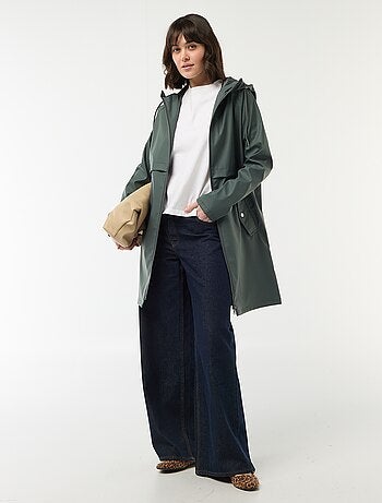 Gummy parka met capuchon